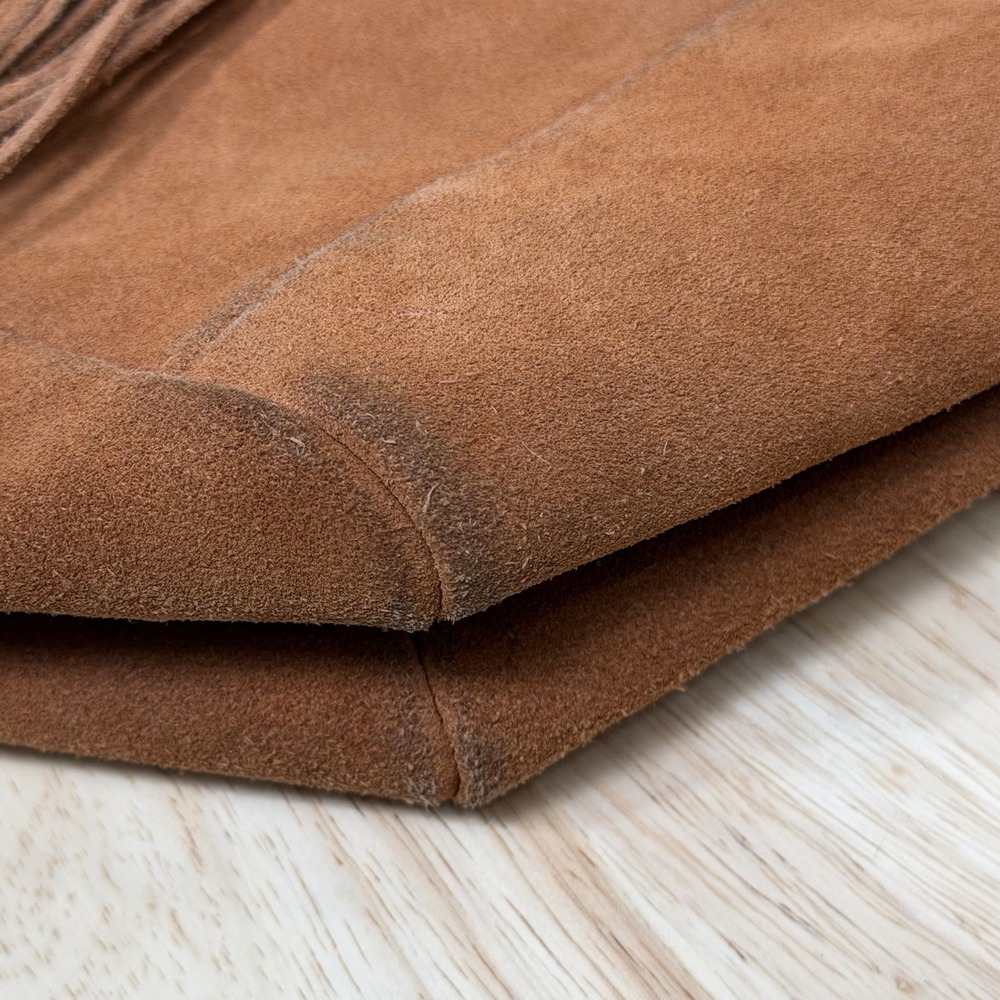 Lucky Brand Womens Brown Suede Leather Hobo Bag Tassel Purse Vintage Y2k Boho - Picture 16 of 16